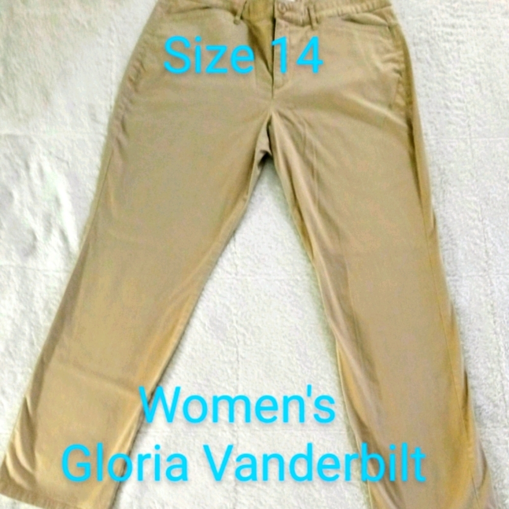 Women's Size 14 Gloria Vanderbilt Khaki Pants